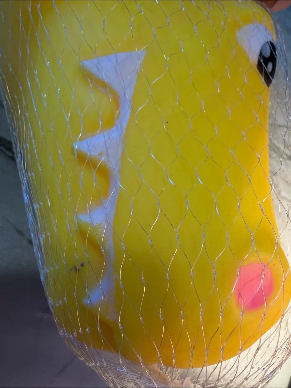 Yellow & Pink Small Pet Chew Toy - Soft Vinyl Squeaky Alligator